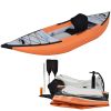 Inflatable Kayak Set with Paddle &amp; Air Pump; Portable Recreational Touring Kayak Foldable Fishing Touring Kayaks; 1 Person