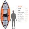 Inflatable Kayak Set with Paddle &amp; Air Pump; Portable Recreational Touring Kayak Foldable Fishing Touring Kayaks; 1 Person