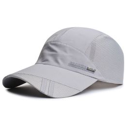 Breathable Sun Protection Baseball Cap for Men's Outdoor Fishing - Spring/Summer (Color: Light Grey)