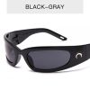 2022 New Moon Rectangular Sunglasses for Women Man Vintage Outdoor Cycling Sports Hip Hop Punk Sun Glasses UV400 Trend Female