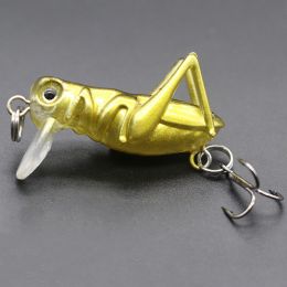 Fishing Bionic Grasshopper Lure; Wobbler Hard Bait For Freshwater 3g/0.11oz 35mm/1.38in (Color: Color-B)