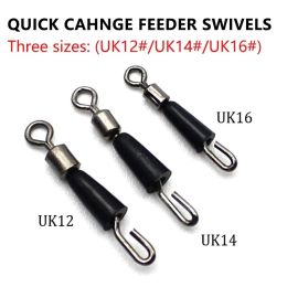 5pcs Carp Fishing Quick Change Feeder Swivels Method Feeder Fishing Accessories Swivel Snaps For Carp Fishing Tackle Connector (Color: A)