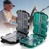 10 Compartment Bait Storage waterproof Box For Bait, Hooks Multipurpose Plastic Storage Box Fishing Tackle Accessories Box